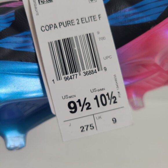 NEW Adidas Copa Pure 2 Elite FG Players Pack Soccer Cleats IG8711 Size 9.5 Blue main image 7